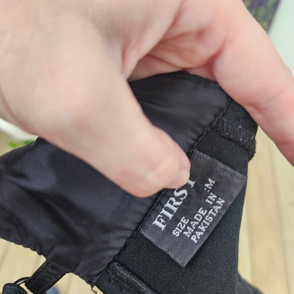 Vintage 1990's y2k black leather studded bralette crop top by First - Picture 5 of 15